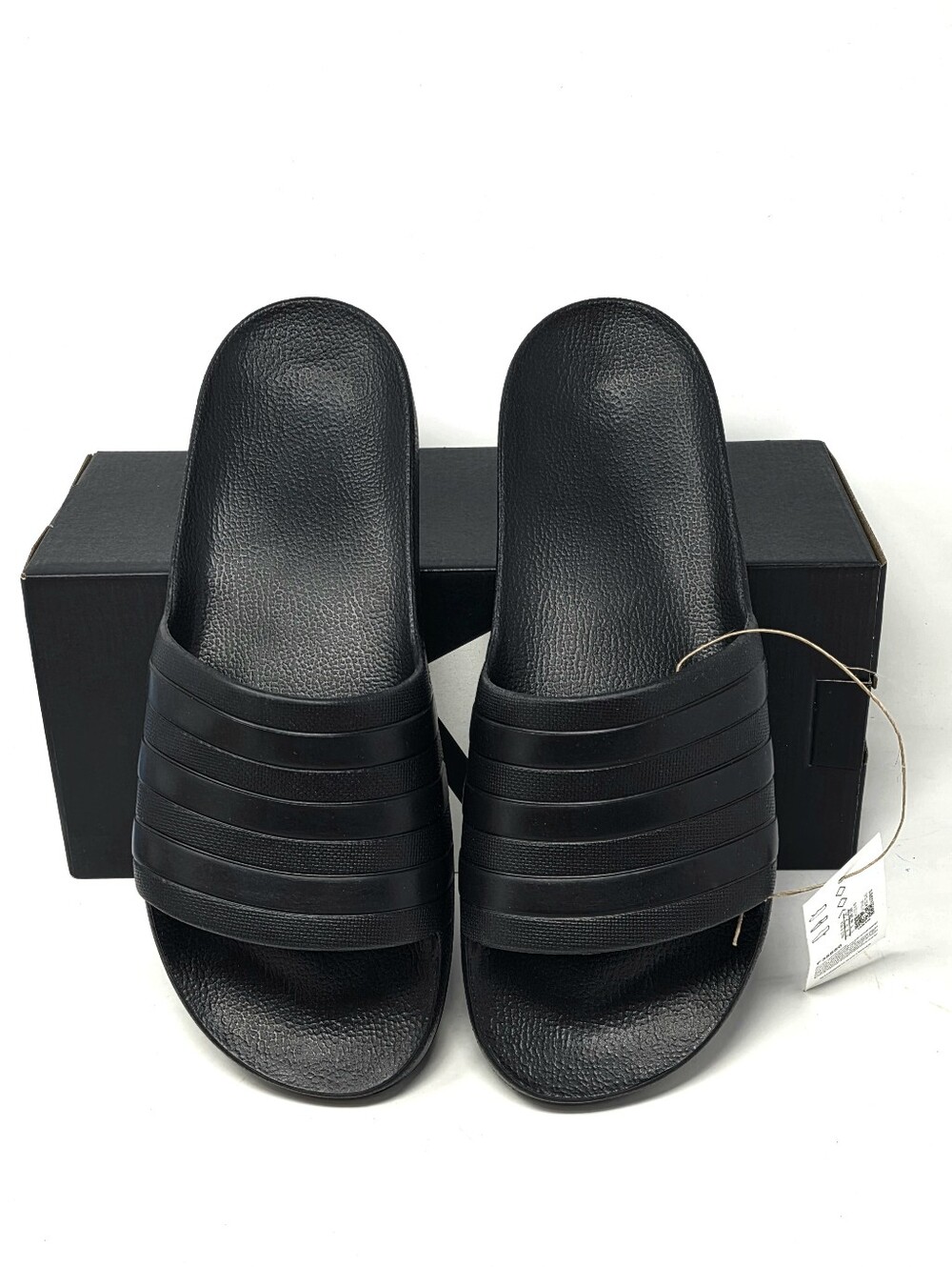 Adidas Adilette Aqua Slides F35550 Men's Size M 11 / W 12 Black Quick Dry NIB - Picture 3 of 12